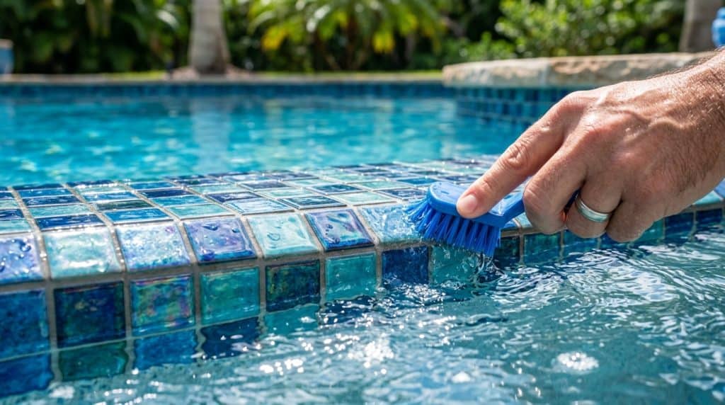 How to Remove Hard Water Calcium Scale from Florida Pool Tile Without Damage